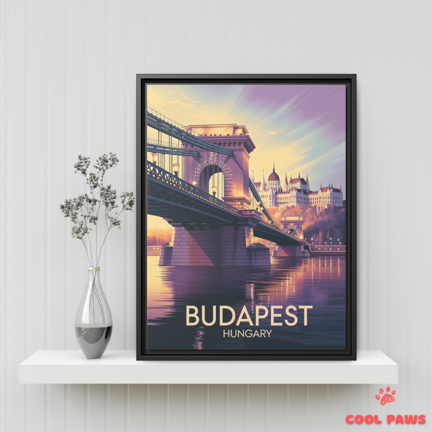 Budapest Travel Print | Hungarian Chain Bridge | Hungary