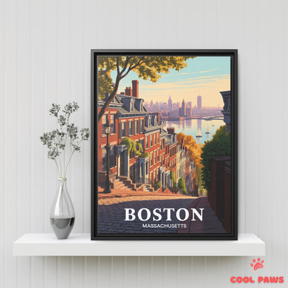 Boston Travel Print | Beacon Hill Massachusetts