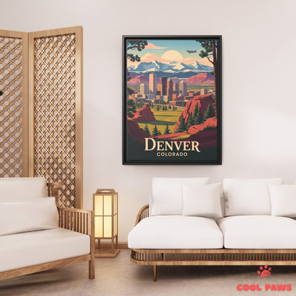 Denver Travel Print | Rocky Mountains Colorado