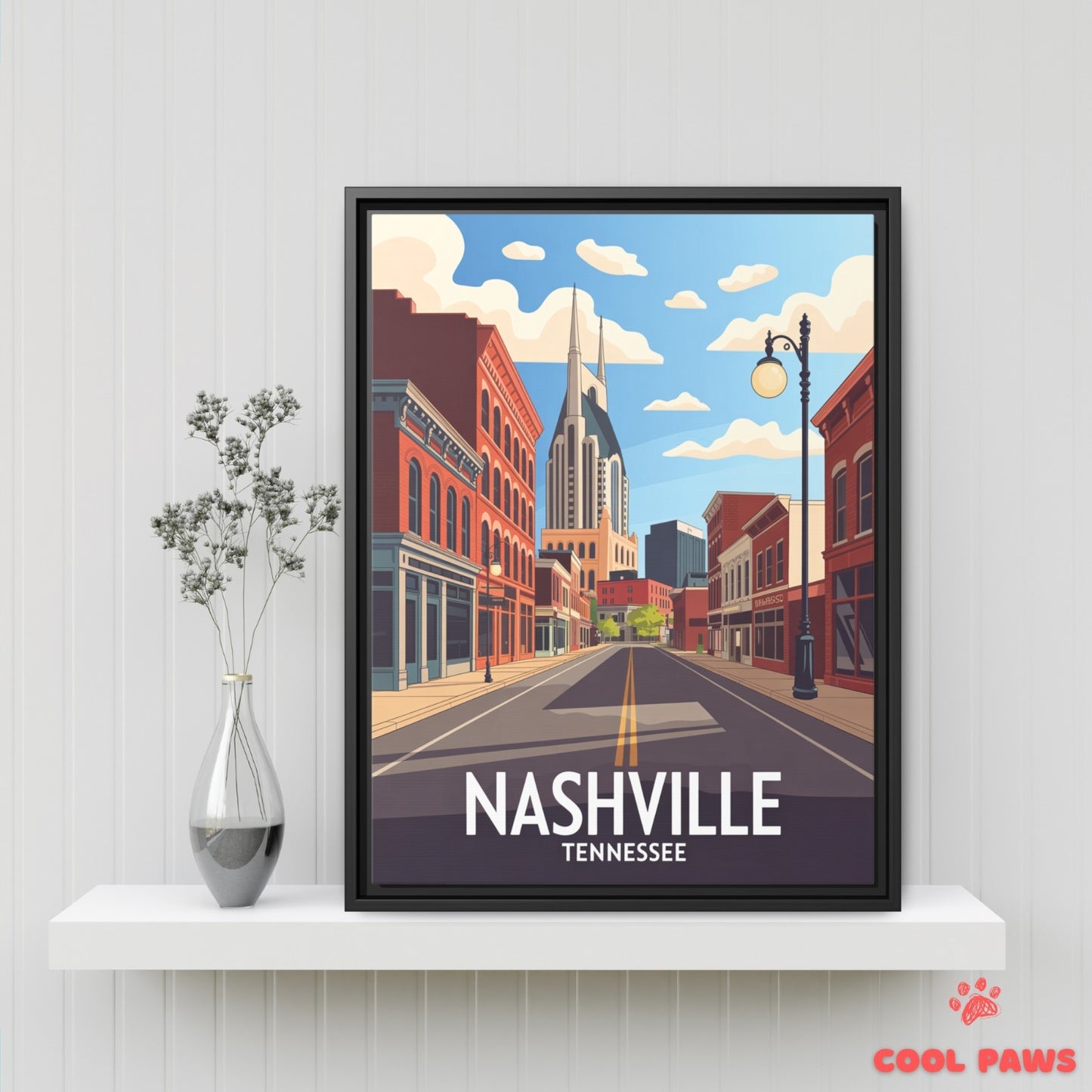 Nashville Travel Print | Broadway Tennessee
