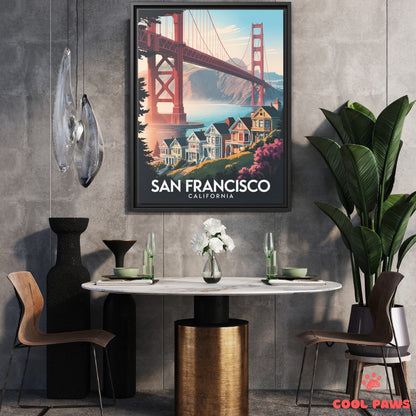 San Francisco Travel Print | Golden Gate Bridge California