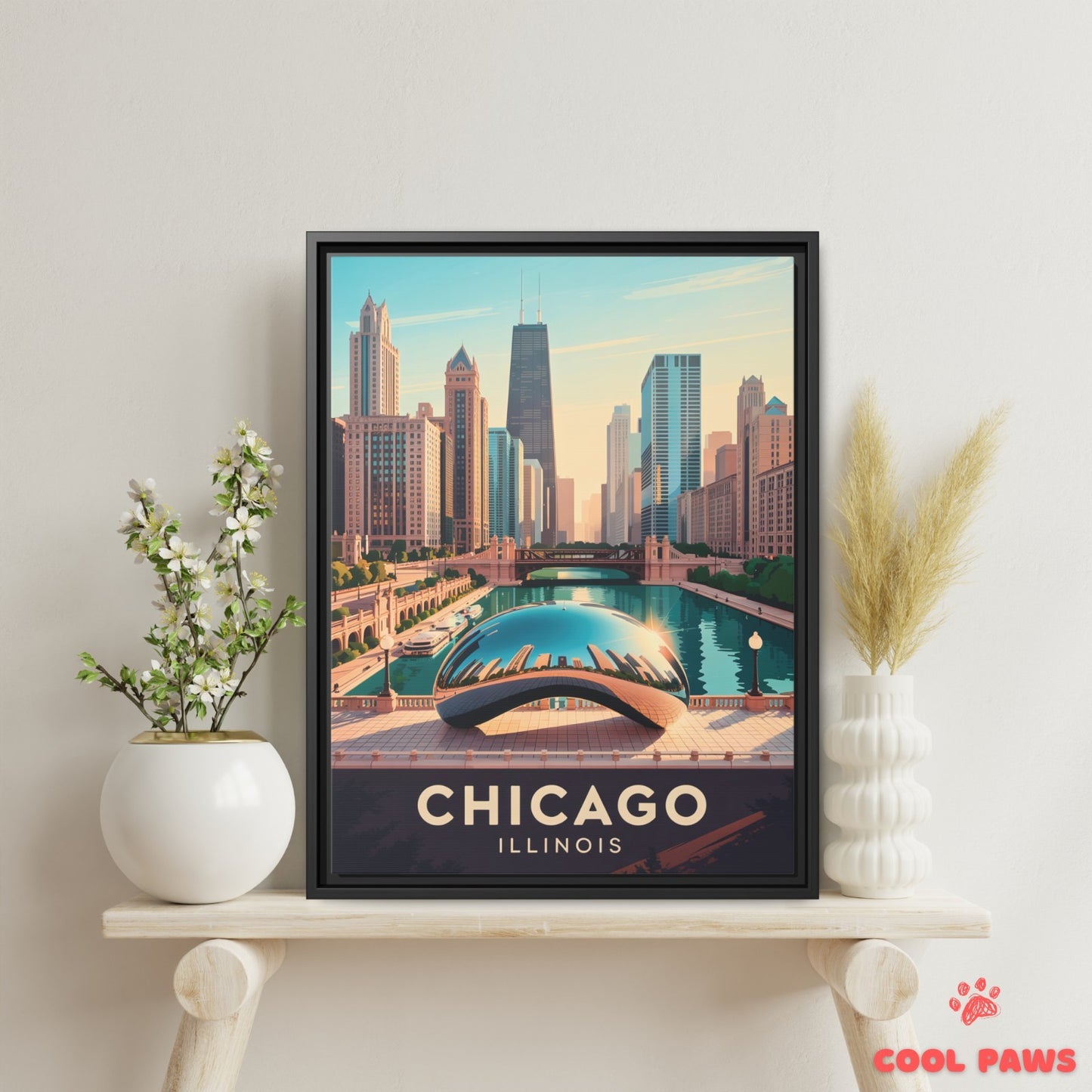Chicago Travel Print | Cloud Gate Illinois