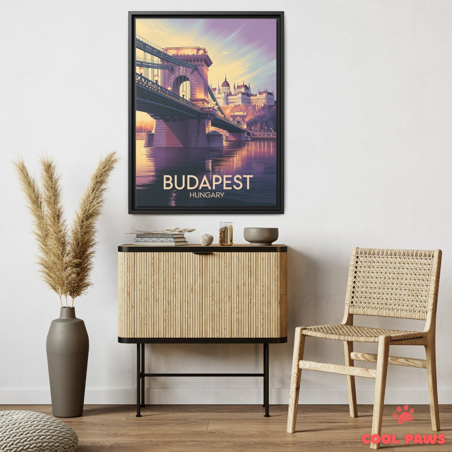 Budapest Travel Print | Hungarian Chain Bridge | Hungary