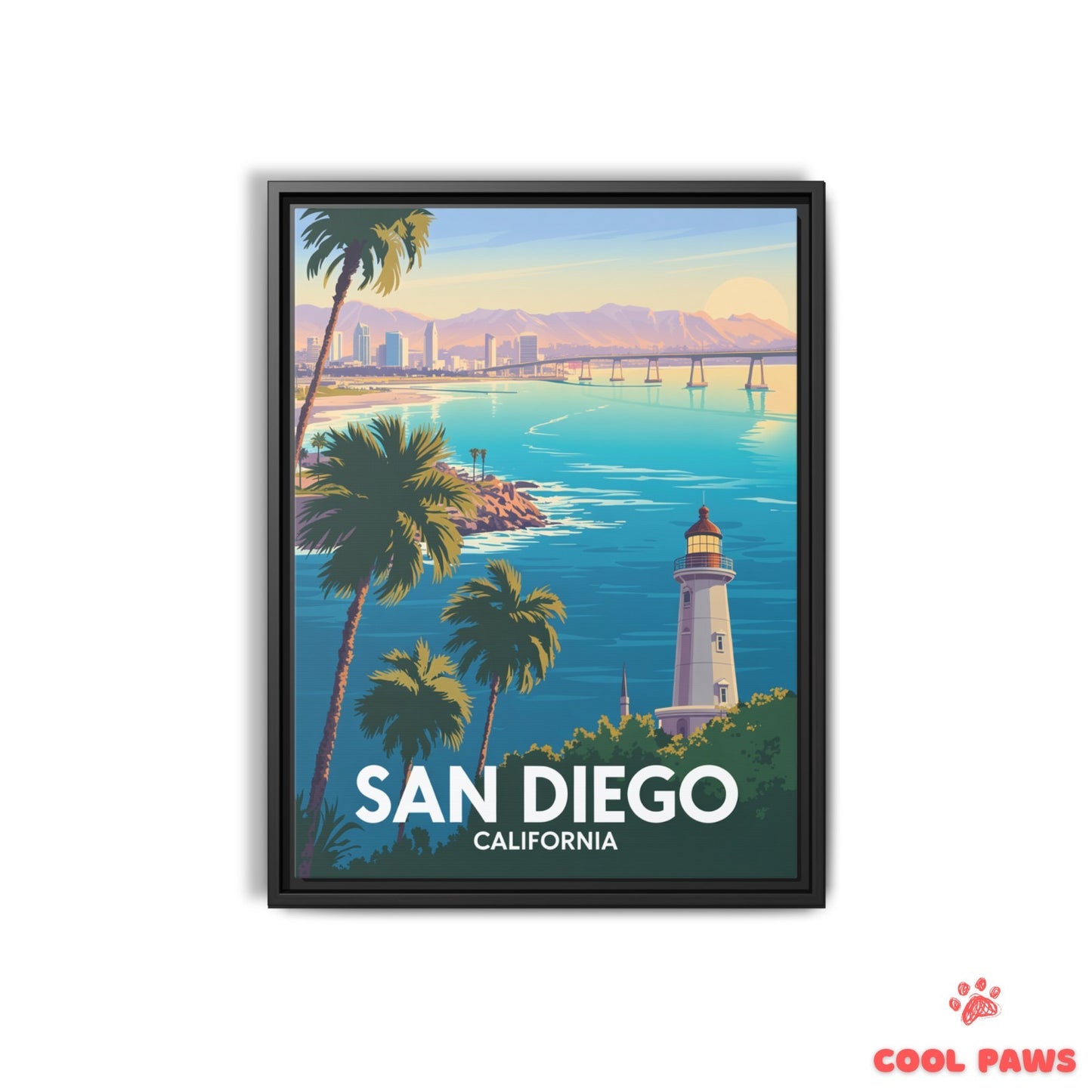 San Diego Travel Print | Cabrillo Lighthouse California