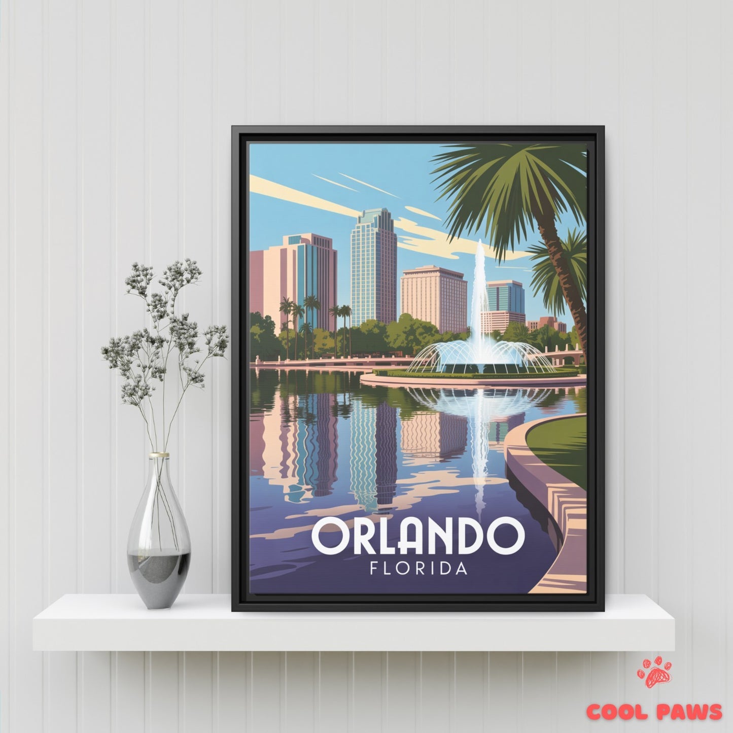 Orlando Travel Print | Lake Eola Florida