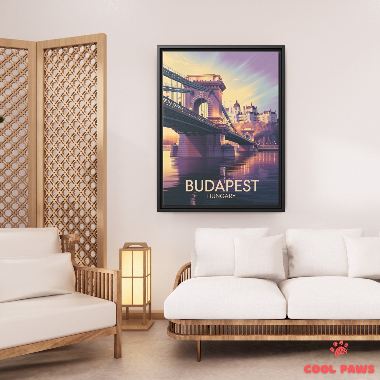 Budapest Travel Print | Hungarian Chain Bridge | Hungary