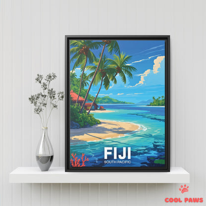 Fiji Travel Print | White sand beach