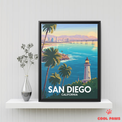 San Diego Travel Print | Cabrillo Lighthouse California