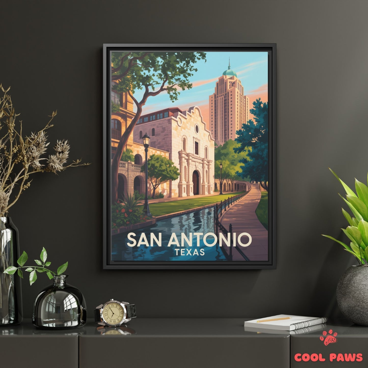 San Antonio Travel Print | The Alamo Texas