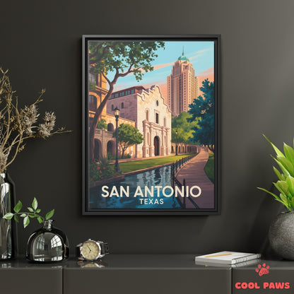 San Antonio Travel Print | The Alamo Texas