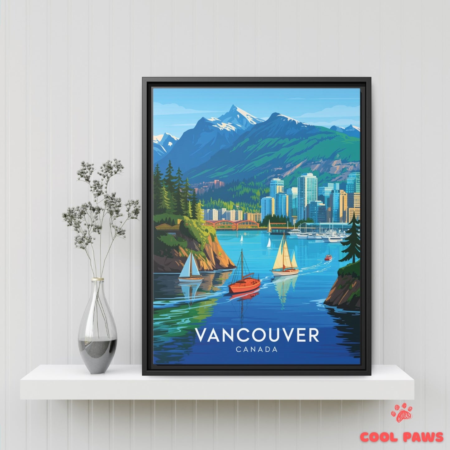 Vancouver  Travel Print | Coastal Mountains