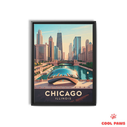 Chicago Travel Print | Cloud Gate Illinois