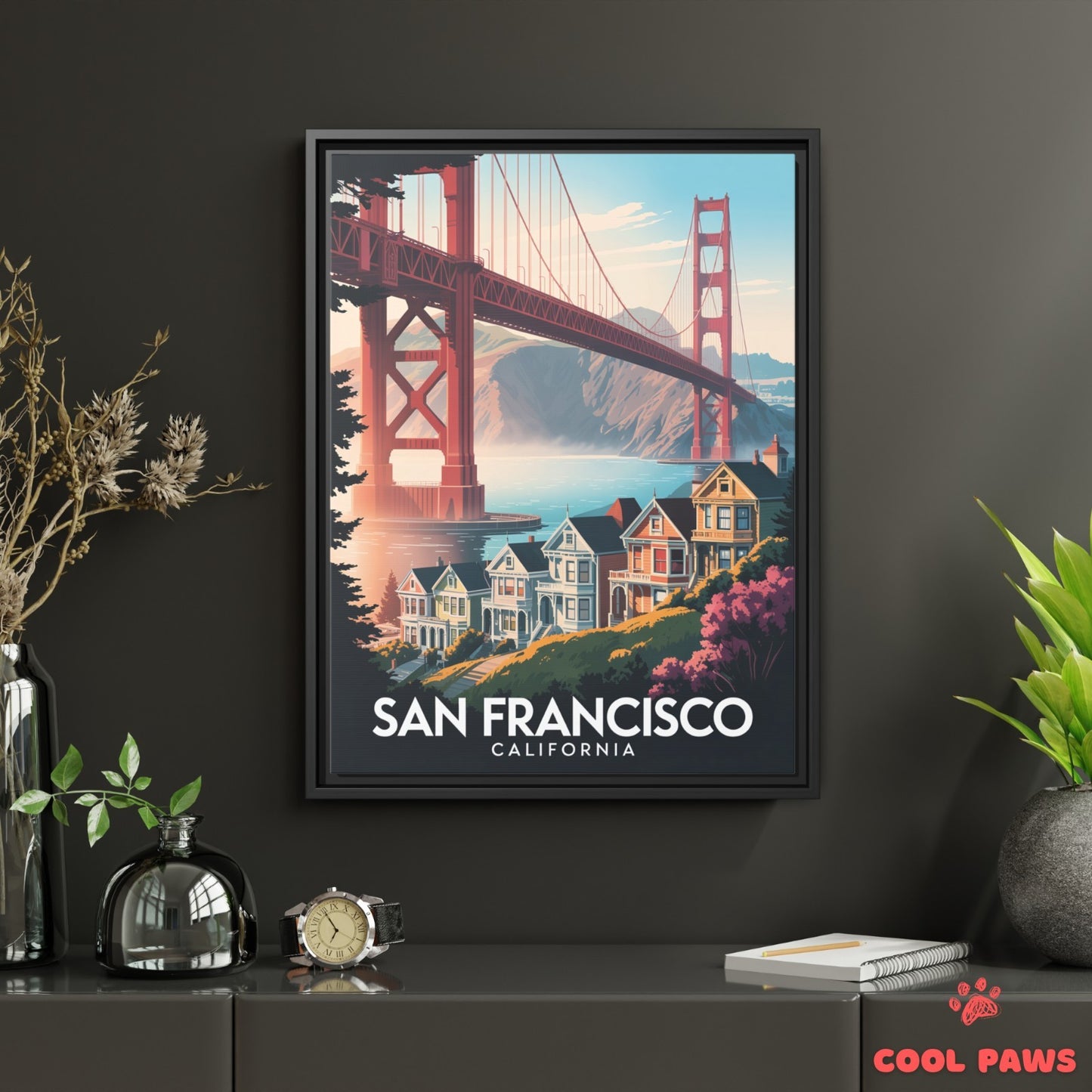 San Francisco Travel Print | Golden Gate Bridge California