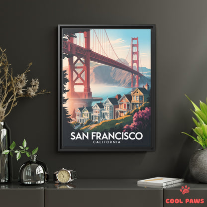 San Francisco Travel Print | Golden Gate Bridge California