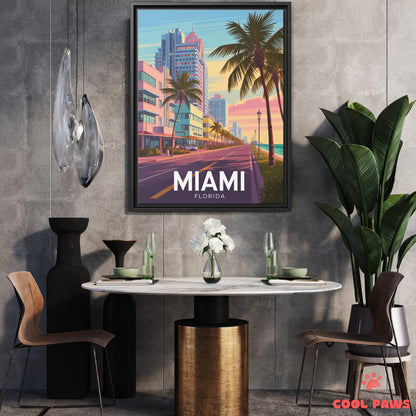 Miami Travel Print | Ocean Drive Florida