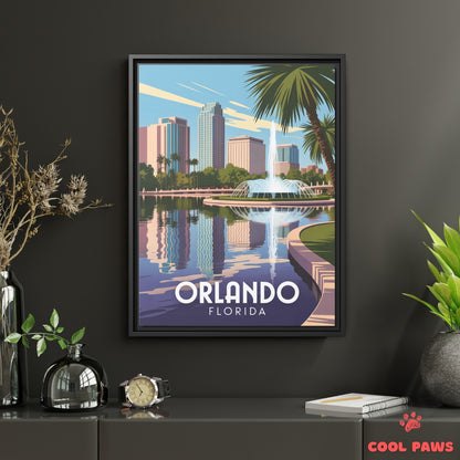 Orlando Travel Print | Lake Eola Florida