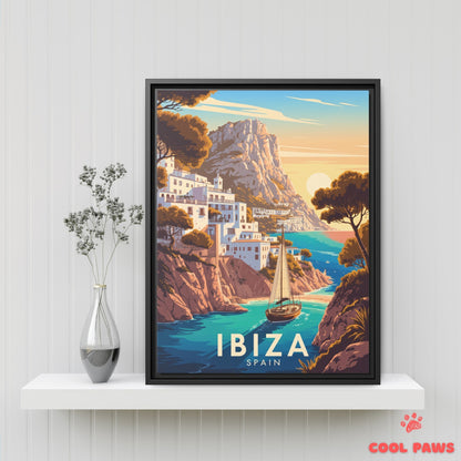 Ibiza Travel Print | Spanish Whitewashed Buildings | Spain