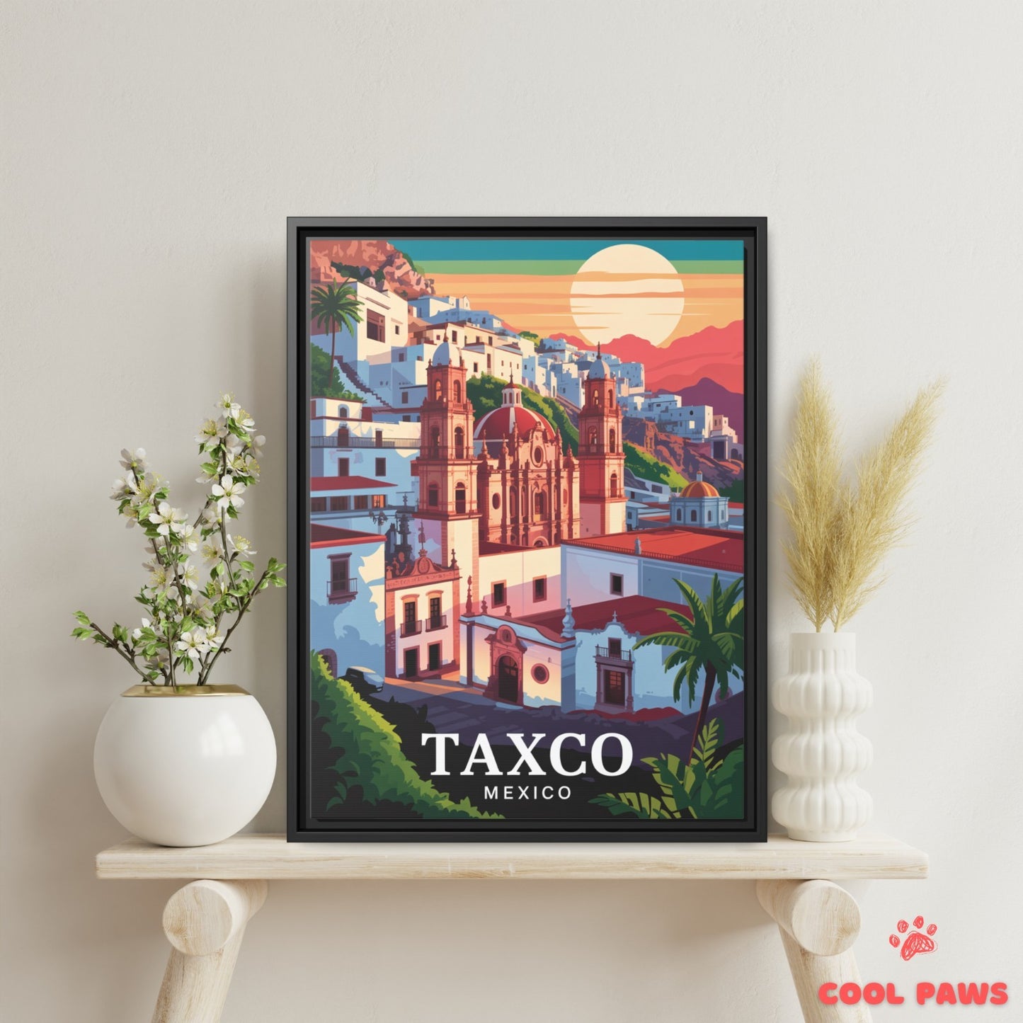 Taxco Travel Print | Santa Prisca Church