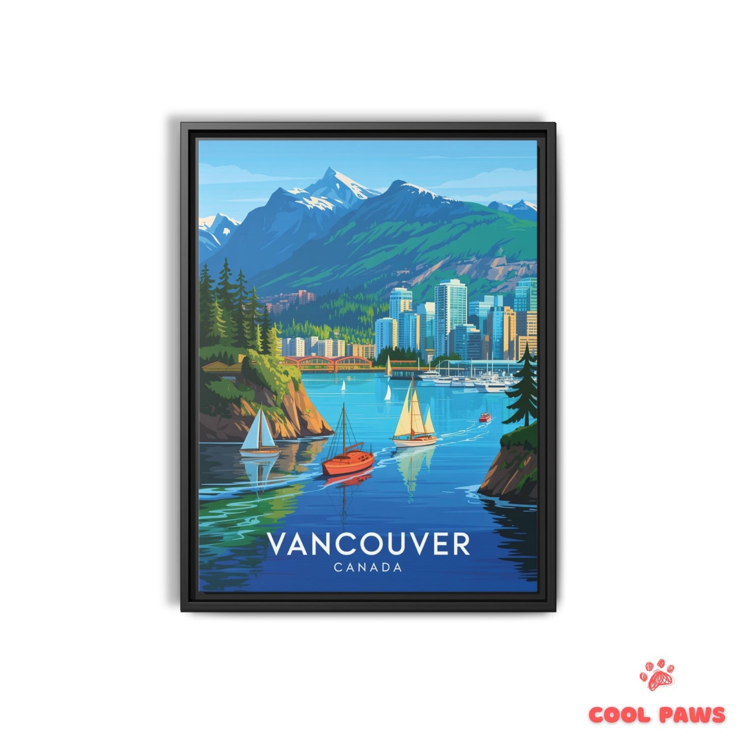 Vancouver  Travel Print | Coastal Mountains