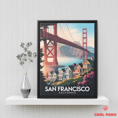 San Francisco Travel Print | Golden Gate Bridge California