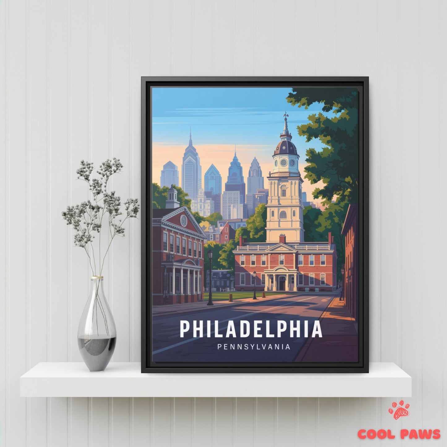 Philadelphia Travel Print | Independence Hall Pennsylvania