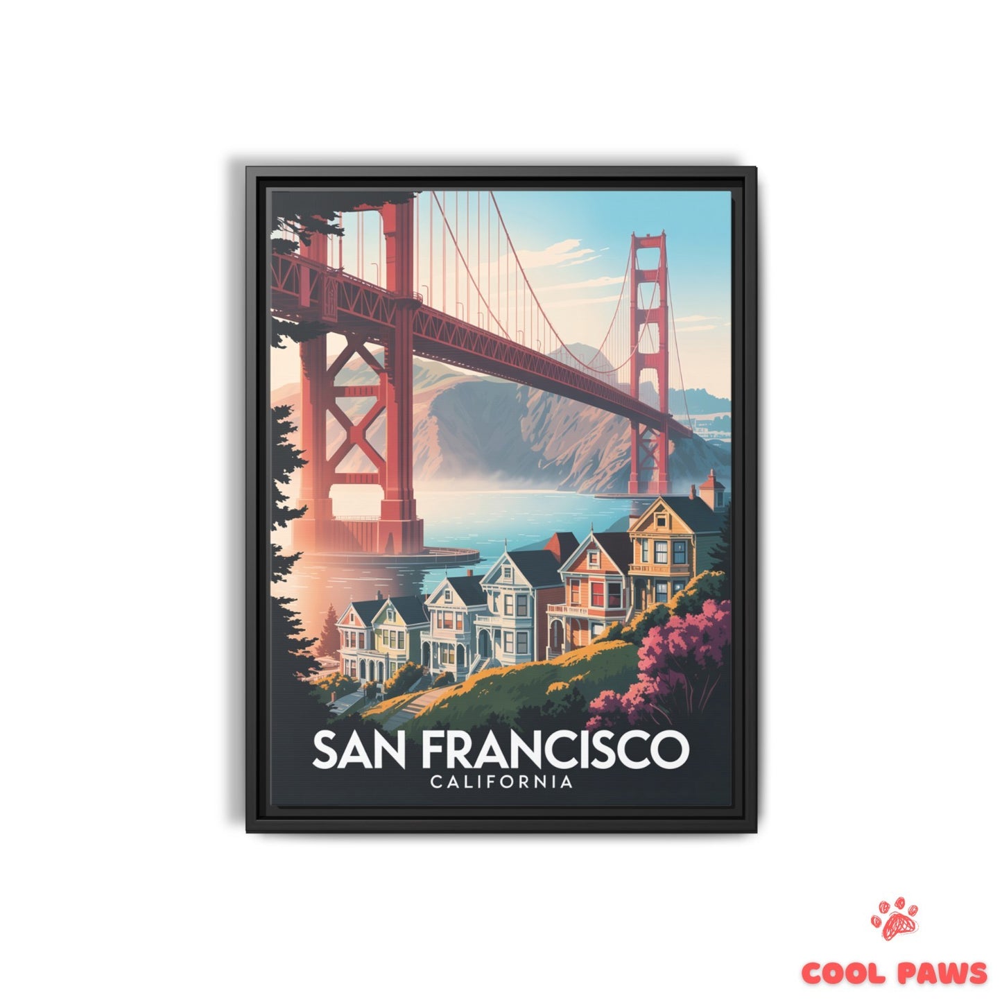 San Francisco Travel Print | Golden Gate Bridge California