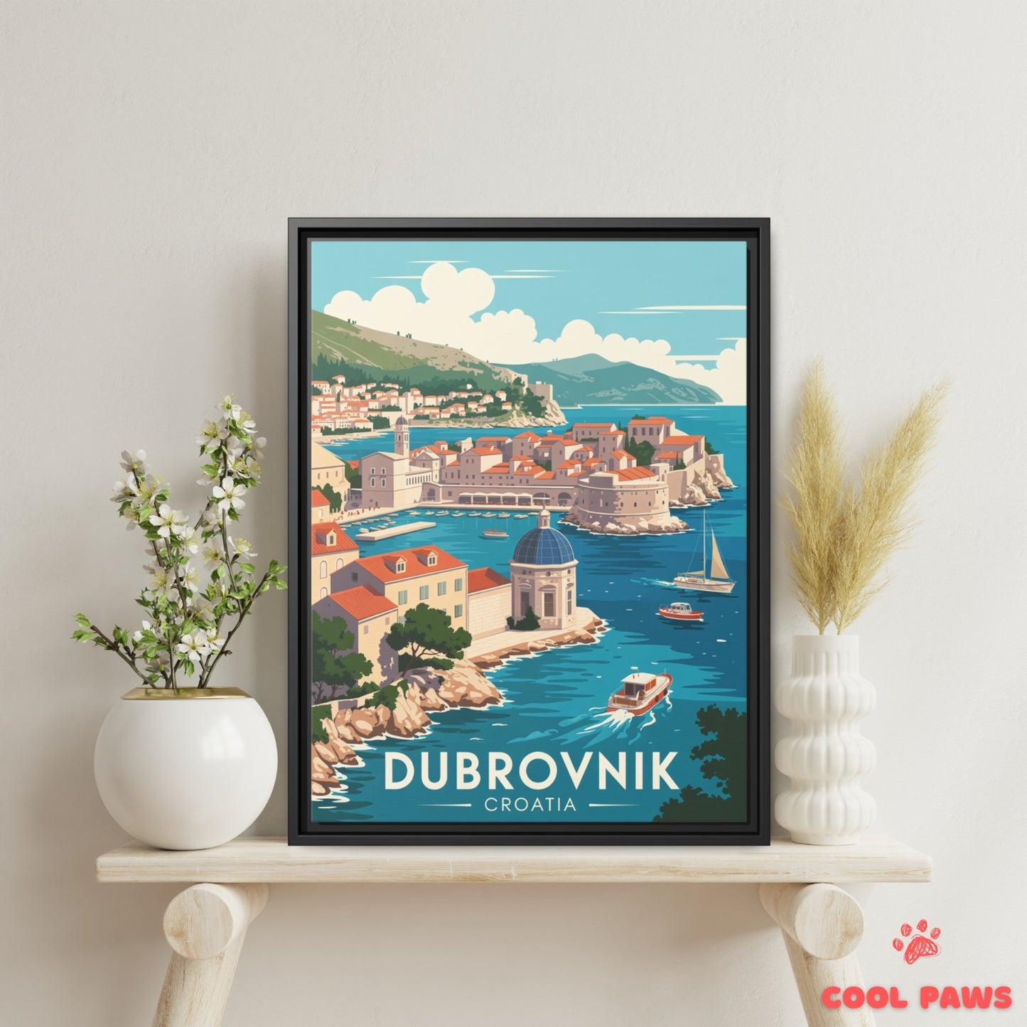Dubrovnik Travel Print | Croatian City Walls | Croatia