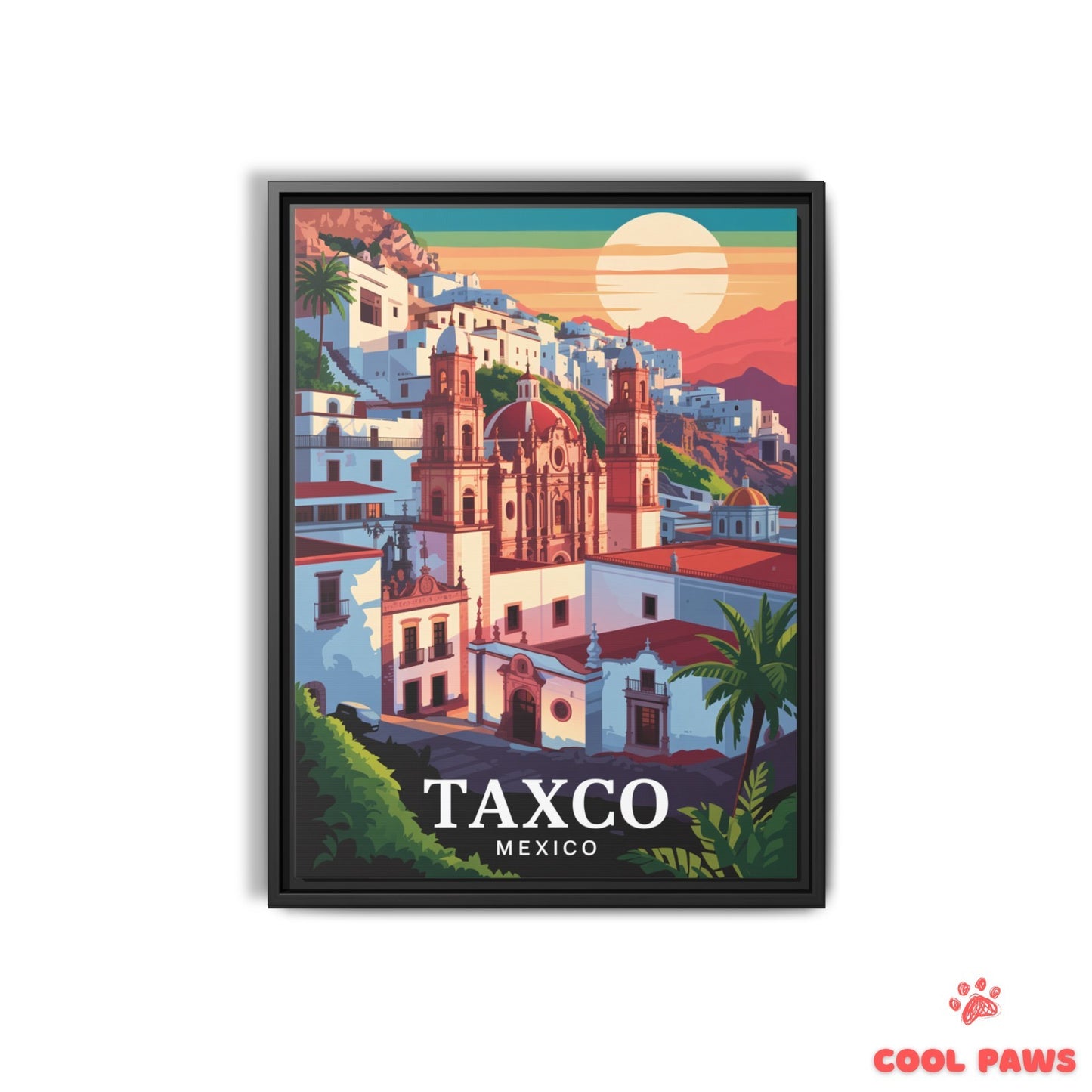 Taxco Travel Print | Santa Prisca Church