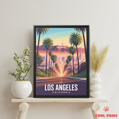 Los Angeles Travel Print | Hollywood Sign California
