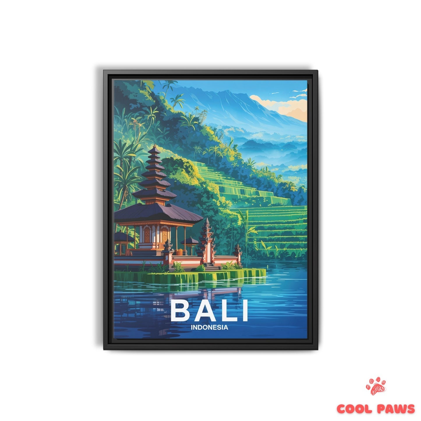 Bali Travel Print | Lake Temple | Indonesia