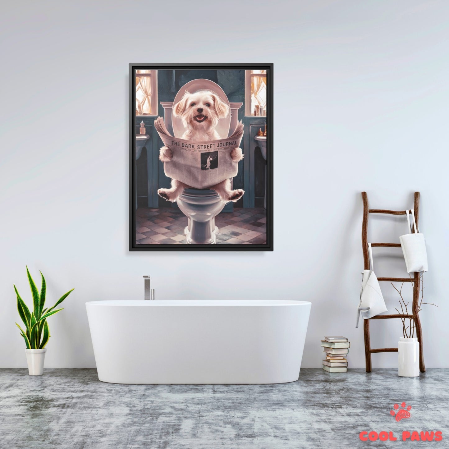 Maltese Reading the Newspaper on the Toilet