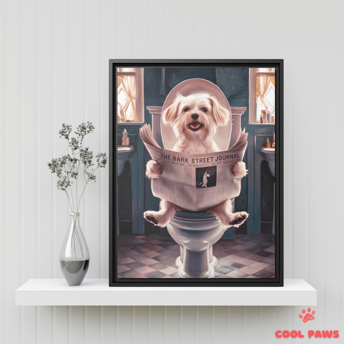 Maltese Reading the Newspaper on the Toilet