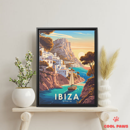 Ibiza Travel Print | Spanish Whitewashed Buildings | Spain