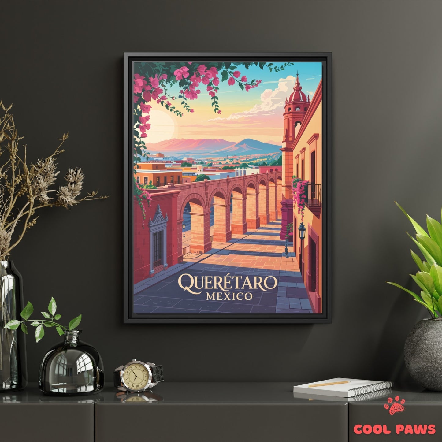 Queretaro Travel Print | Aqueduct