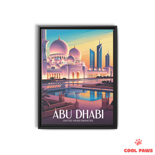 Abu Dhabi Travel Print | Sheikh Zayed Grand Mosque | United Arab Emirates