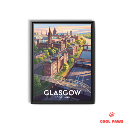 Glasgow Travel Print | English University of Glasgow | Scotland