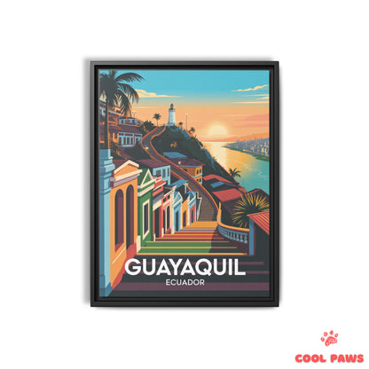 Guayaquil Travel Print | Las Penas Steps | Ecuador