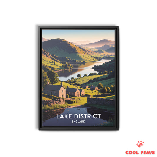 Lake District Travel Print | English Serpentine Lake | England