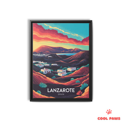 Lanzarote Travel Print | Spanish Timanfaya National Park | Spain