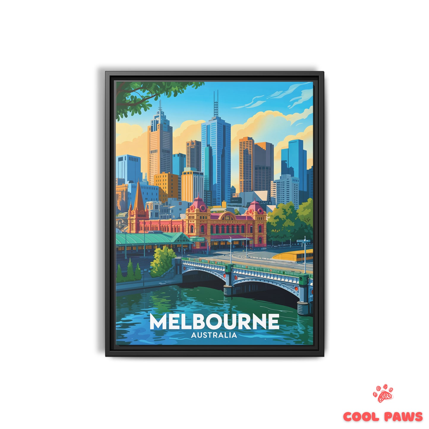 Melbourne Travel Print | Flinders Street Station | Australia