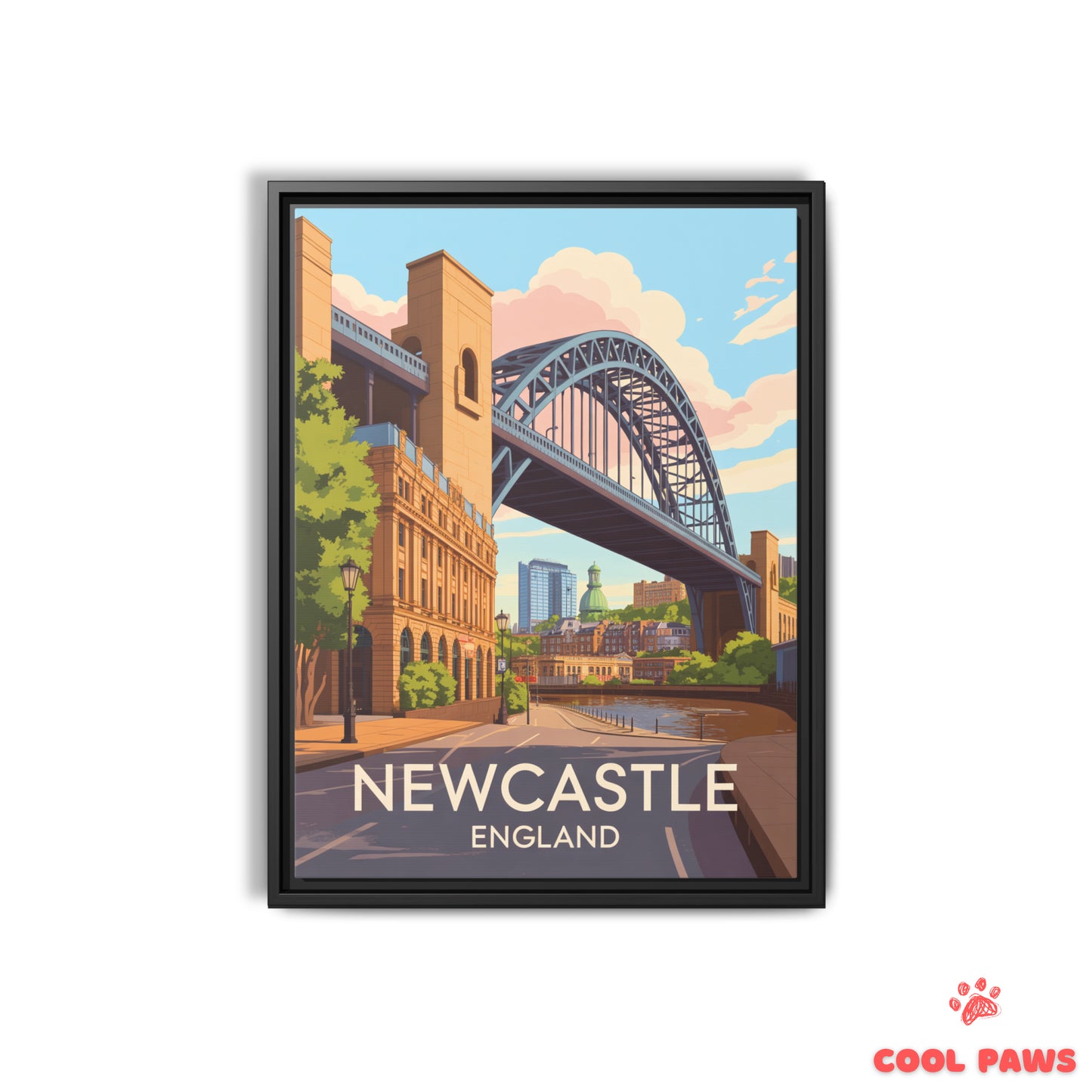 Newcastle Travel Print | English Tyne Bridge | England