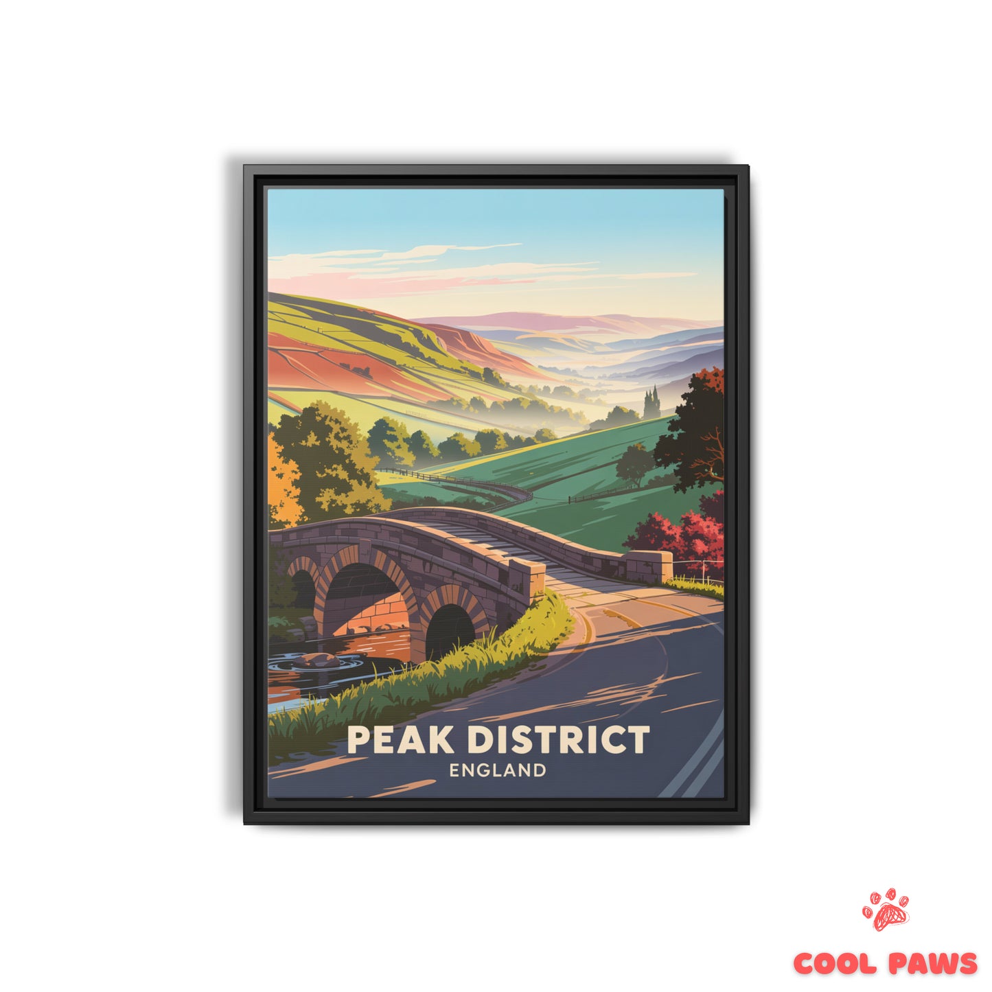 Peak District Travel Print | English Stone Bridge | England