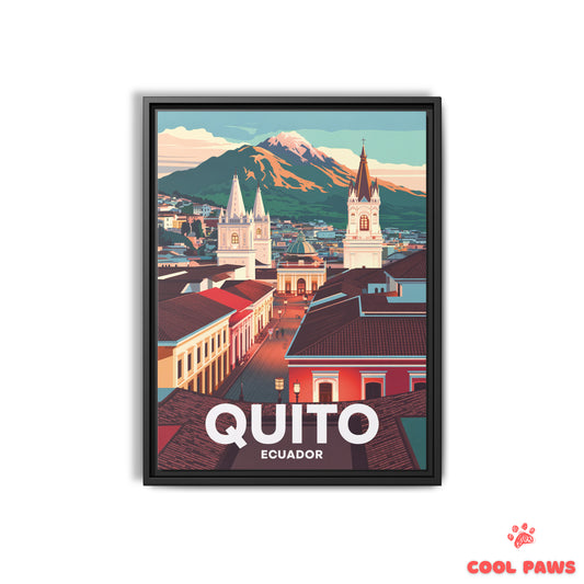 Quito Travel Print | Pichincha Volcano | Ecuador