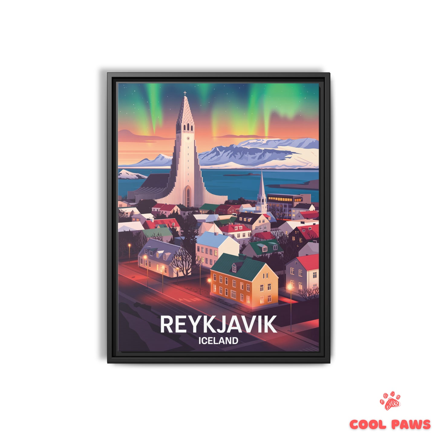 Reykjavik Travel Print | Icelandic Hallgrímskirkja | Iceland