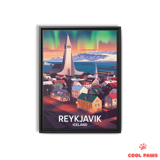 Reykjavik Travel Print | Icelandic Hallgrímskirkja | Iceland