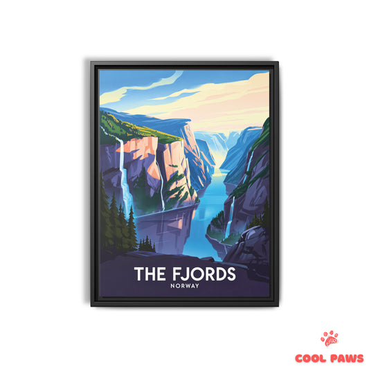 The Fjords Travel Print | Norwegian Fjords | Norway