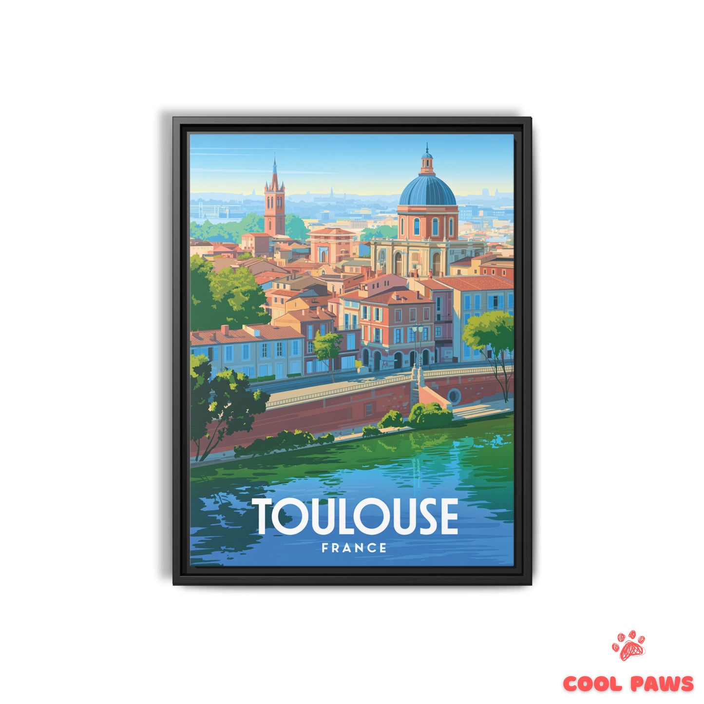 Toulouse Travel Print | French La Grave Dome | France