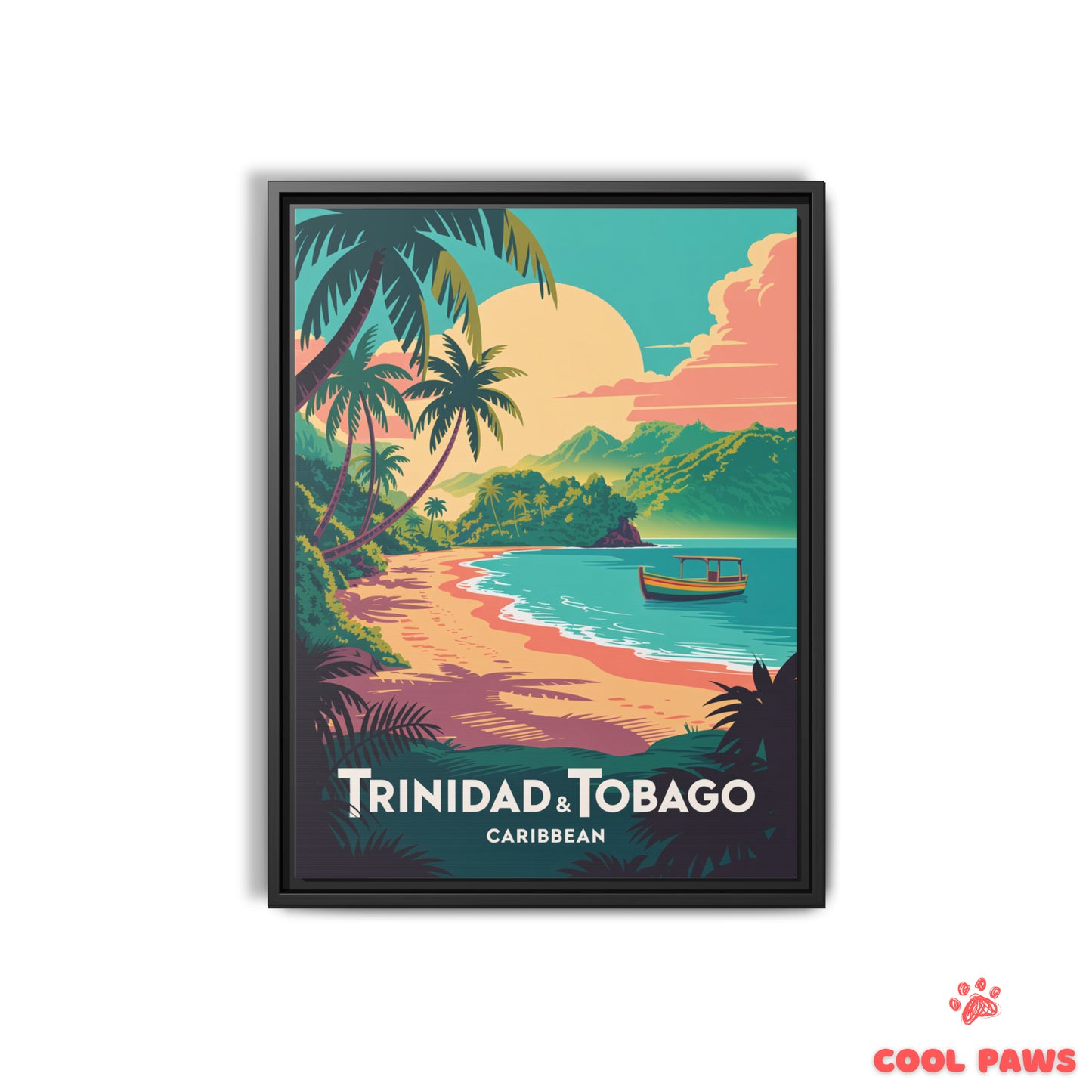 Trinidad & Tobago Travel Print | Secluded beach