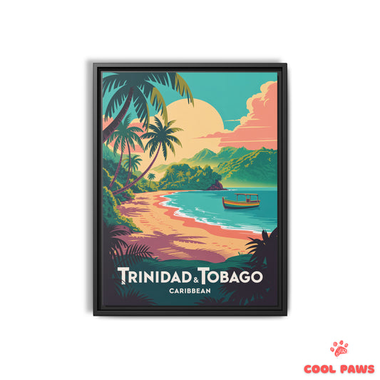 Trinidad & Tobago Travel Print | Secluded beach