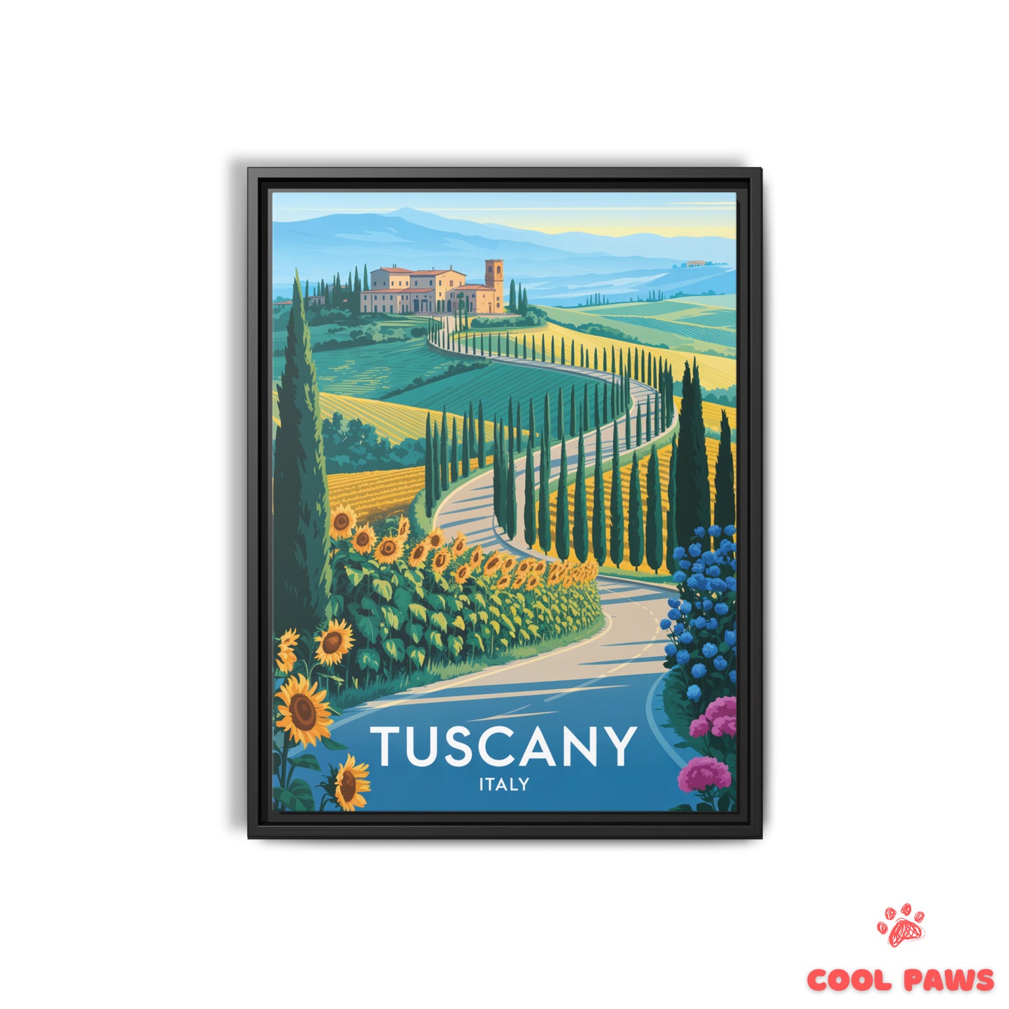 Tuscany Travel Print | Italian Vineyards | Italy